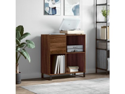 vidaXL Skrinka na platne hnedý dub 84,5x38x48 cm kompozitné drevo