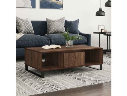 vidaXL Konferenčný stolík hnedý dub 104x60x35 cm kompozitné drevo