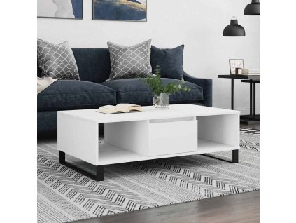 vidaXL Konferenčný stolík biely 104x60x35 cm kompozitné drevo
