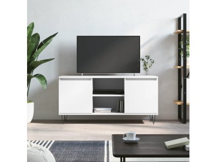 vidaXL TV skrinka biela 104x35x50 cm kompozitné drevo