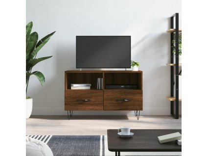 vidaXL TV skrinka hnedý dub 80x36x50 cm spracované drevo