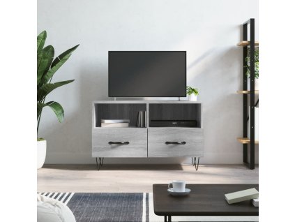 vidaXL TV skrinka sivý dub sonoma 80x36x50 cm spracované drevo