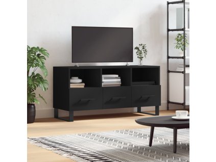 vidaXL TV stolík čierny 102x36x50 cm kompozitné drevo