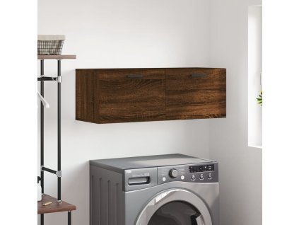 vidaXL Nástenná skrinka tmavý dub 100x36,5x35 cm kompozitné drevo