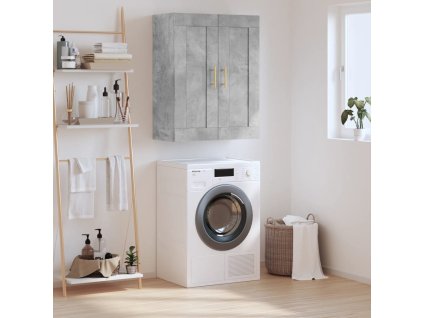 vidaXL Nástenná skrinka betónová sivá 69,5x34x90 cm kompozitné drevo