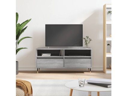 vidaXL TV skrinka sivý dub sonoma 100x34,5x44,5 cm spracované drevo