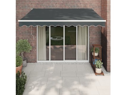 vidaXL Automatická zaťahovacia markíza, antracitová 3,5x2,5 m