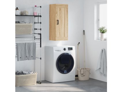 vidaXL Nástenná skrinka, dub sonoma 34,5x34x90 cm, kompozitné drevo