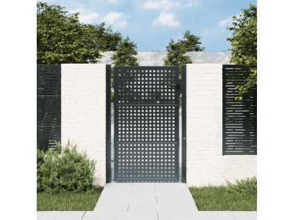 vidaXL Záhradná brána antracitová 105x175 cm oceľ