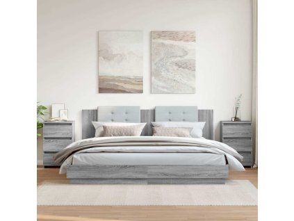 vidaXL Nočné stolíky 2ks sivý dub sonoma 40x35x62,5cm spracované drevo