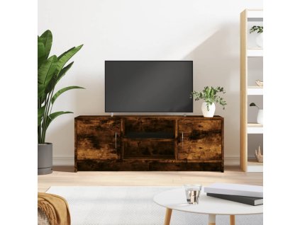 vidaXL TV skrinka dymový dub 102x30x37,5 cm kompozitné drevo
