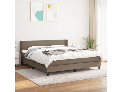 vidaXL Posteľný rám boxspring s matracom sivohned 160x200 cm látka