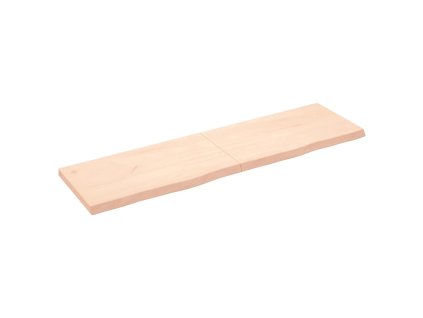 vidaXL Nástenná polica 180x50x(2-6) cm neošetrený dubový masív