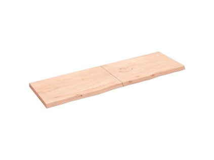 vidaXL Nástenná polica 200x60x(2-6) cm neošetrený dubový masív