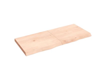 vidaXL Nástenná polica 140x60x(2-6) cm neošetrený dubový masív