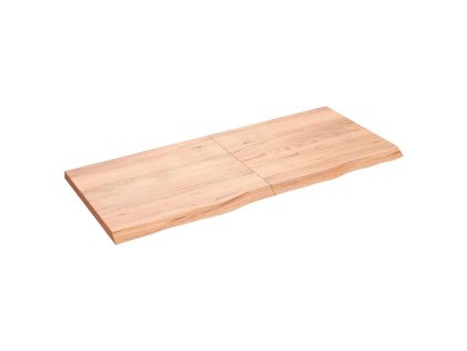 vidaXL Nástenná polica bledohnedá 140x60x(2-4) cm ošetrený masívny dub
