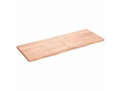 vidaXL Nástenná polica bledohnedá 160x60x(2-4) cm ošetrený masívny dub
