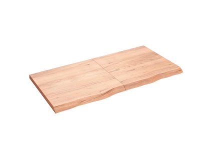 vidaXL Nástenná polica bledohnedá 120x60x(2-4) cm ošetrený masívny dub