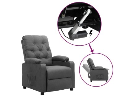 vidaXL Zdvíhacie kreslo bledosivé látka