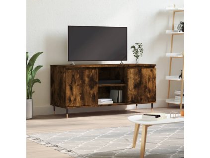 vidaXL TV skrinka dymový dub 104x35x50 cm kompozitné drevo