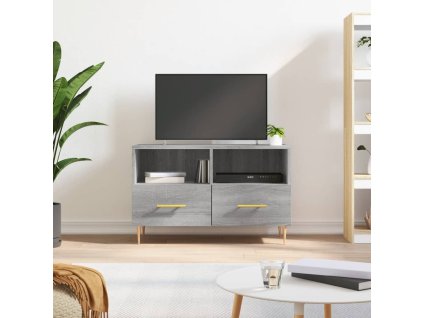 vidaXL TV skrinka sivý dub sonoma 80x36x50 cm spracované drevo