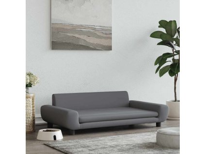 vidaXL Posteľ pre psa tmavosivá 100x54x33 cm zamat