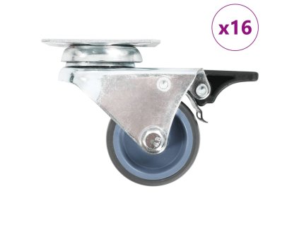 vidaXL Dvojité otočné kolieska 16 ks, 50 mm