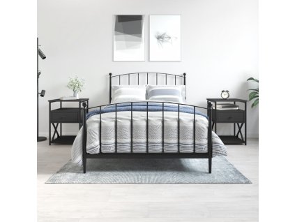 vidaXL Nočné stolíky 2 ks čierne 40x42x55 cm kompozitné drevo