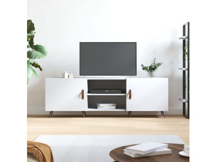vidaXL TV skrinka, biela 150x30x50 cm, kompozitné drevo
