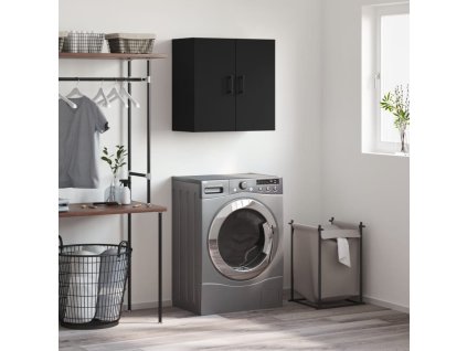 vidaXL Nástenná skrinka čierna 60x31x60 cm kompozitné drevo