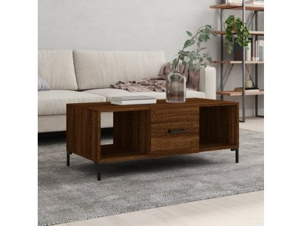 vidaXL Konferenčný stolík hnedý dub 102x50x40 cm kompozitné drevo