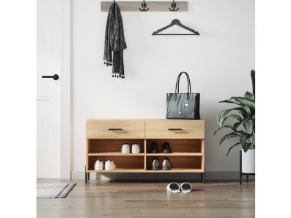 vidaXL Lavička na topánky, dub sonoma 102x35x55 cm, kompozitné drevo