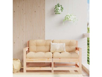 vidaXL Záhradné stoličky s vankúšmi 2 ks borovicový masív