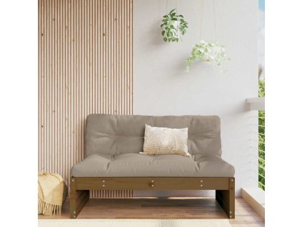 vidaXL Stredová pohovka medovo-hnedá 120x80 cm borovicový masív