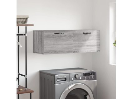 vidaXL Nástenná skrinka sivá sonoma 100x36,5x35 cm kompozitné drevo