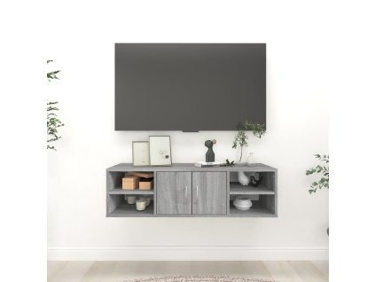 vidaXL Nástenná polica sivá sonoma 102x30x29 spracované drevo