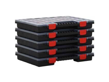 vidaXL Boxy na triedenie 5 ks 40x30x5 cm polypropylén