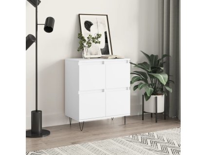 vidaXL Komoda biela 60x35x70 cm spracované drevo