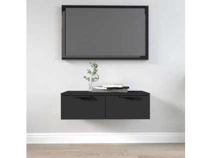 vidaXL Nástenná skrinka čierna 68x30x20 cm kompozitné drevo