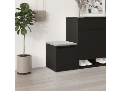 vidaXL Box so zásuvkou čierny 40,5x40x40 cm kompozitné drevo