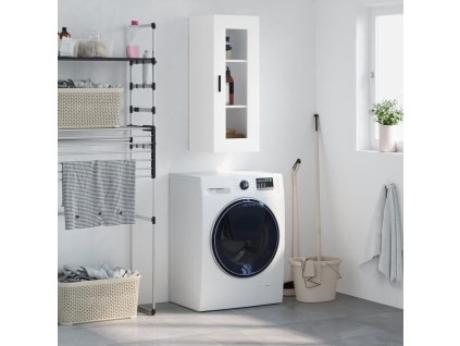 vidaXL Nástenná skrinka biela 34,5x34x90 cm