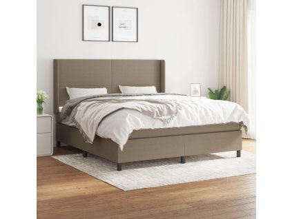 vidaXL Posteľný rám boxspring s matracom sivohned 180x200 cm látka