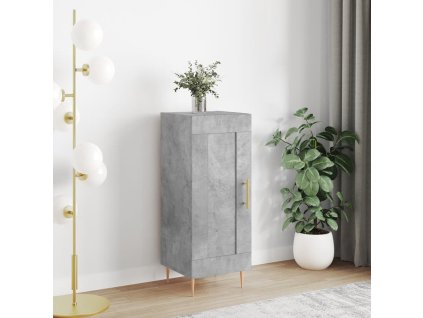 vidaXL Komoda betónovo sivá 34,5x34x90 cm spracované drevo