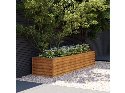 vidaXL Záhradný vyvýšený záhon 194x50x36 cm korténová oceľ