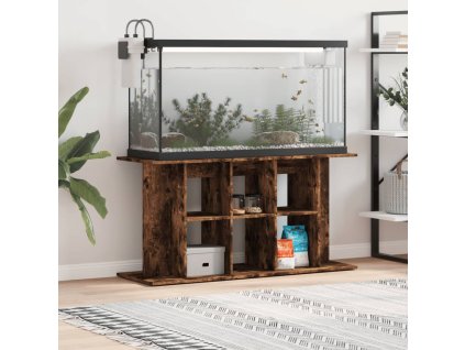 vidaXL Stojan na akvárium dymový dub 120x40x60 cm kompozitné drevo