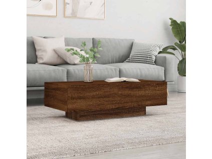 vidaXL Konferenčný stolík hnedý dub 100x49,5x31 cm kompozitné drevo