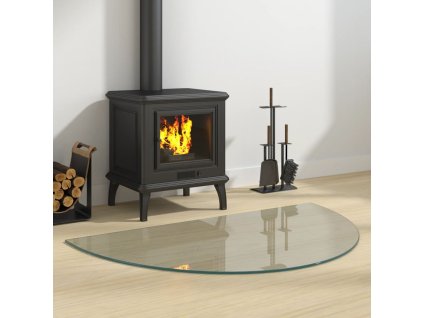 vidaXL Krbová sklenená doska polkruhová 1000x600 mm