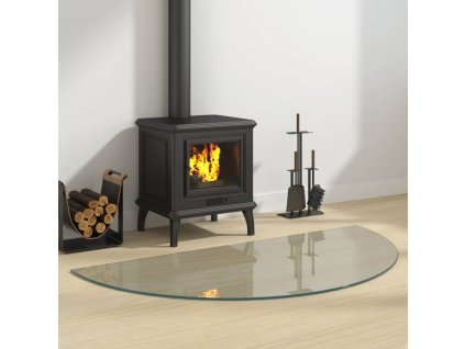 vidaXL Krbová sklenená doska polkruhová 1200x600 mm