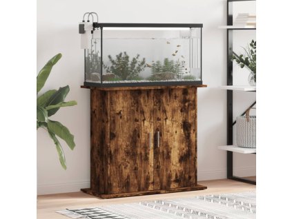 vidaXL Stojan na akvárium dymový dub 81x36x73 cm kompozitné drevo