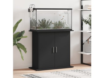 vidaXL Stojan na akvárium čierny 81x36x73 cm kompozitné drevo